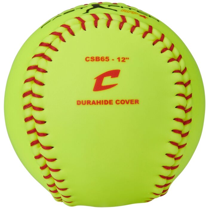 CHAMPRO CSB65 Durahide Cover 12" Practice Softballs in a Black Bucket – 18 Balls and one Rods Can Sleeve Included - Image 3