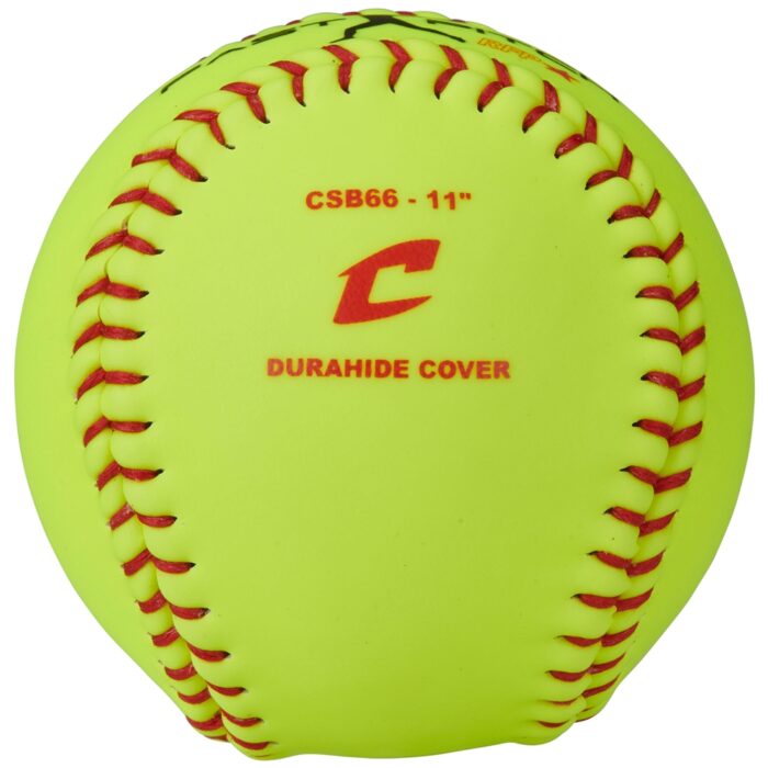 CHAMPRO CSB66 Durahide Cover 11" Practice Softballs in a Black Bucket – 18 Balls and one Rods Can Sleeve Included - Image 3